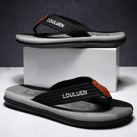 Other - Men's Casual Summer Beach Color Black Open Toe Non-Slip Slippers Thongs 8.5/42